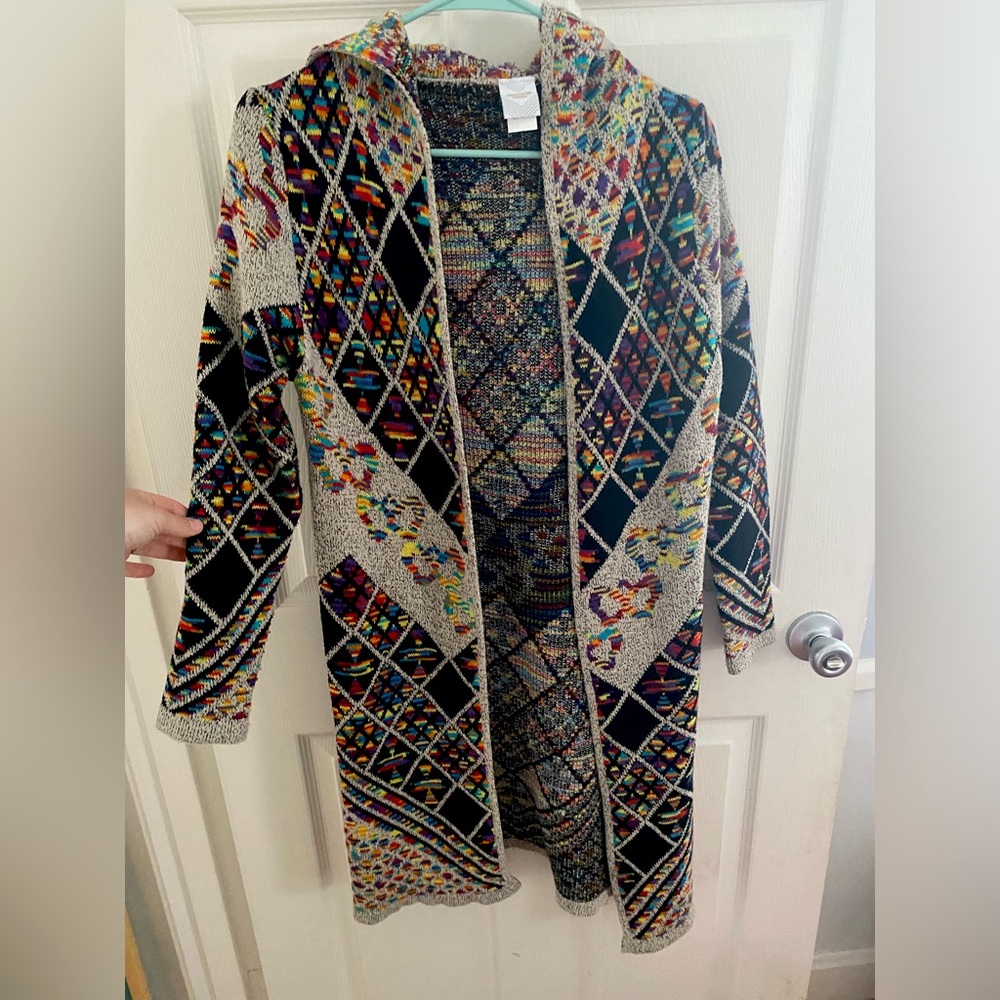 Northern Angel Multicolored Rainbow Cardigan Sweater Duster - Picture 1 of 7